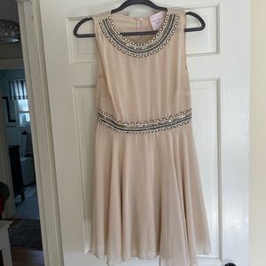 NWT Taupe beaded dress